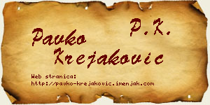 Pavko Krejaković vizit kartica